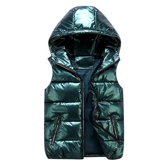 Green Sleeveless Heritage Puffer