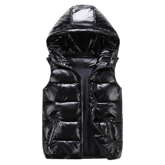 Black Sleeveless Heritage  Puffer